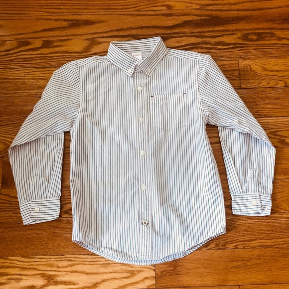 red and black striped dress shirt